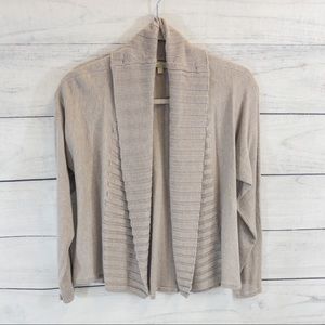 EUC Joan Vass Tan Knit Cardigan XS/Sm